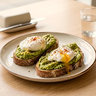 Tostadas con palta y huevo